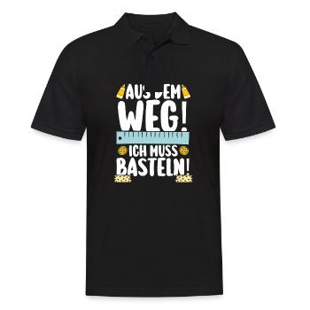 Bastler Basteln - Männer Poloshirt - Schwarz - Vorne - Kai (181cm)