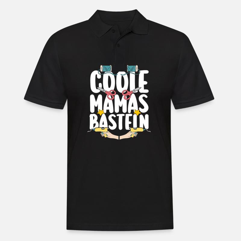 Mama Mutter Bastler Basteln - Männer Poloshirt - Schwarz