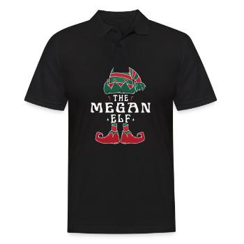 Megan Elf famille Match groupe Noël maman papa - Polo Homme - noir - Devant - Kai (181cm)