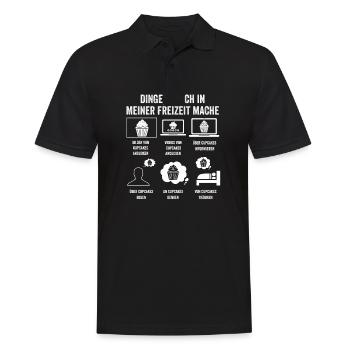 Backen Cupcakes - Männer Poloshirt - Schwarz - Vorne - Kai (181cm)