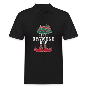Raymond Elf famille Match Groupe Noël papa - Polo Homme - noir - Devant - Kai (181cm)