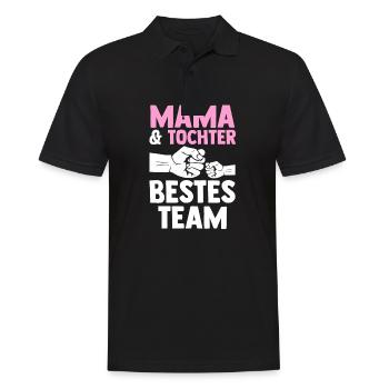 Mutter Muttertag Mama und Tochter - Männer Poloshirt - Schwarz - Vorne - Kai (181cm)