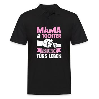 Mutter Muttertag Mama und Tochter - Männer Poloshirt - Schwarz - Vorne - Kai (181cm)