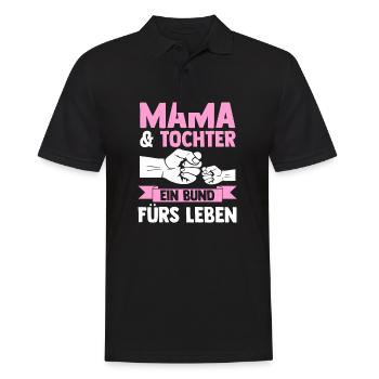 Mutter Muttertag Mama und Tochter - Männer Poloshirt - Schwarz - Vorne - Kai (181cm)