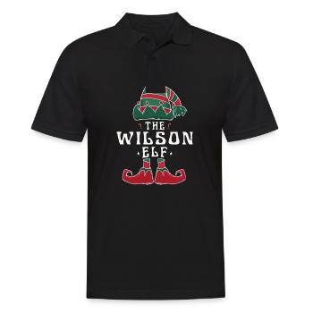 Wilson Elf Familie Matching Gruppe Weihnachten Mama - Männer Poloshirt - Schwarz - Vorne - Kai (181cm)