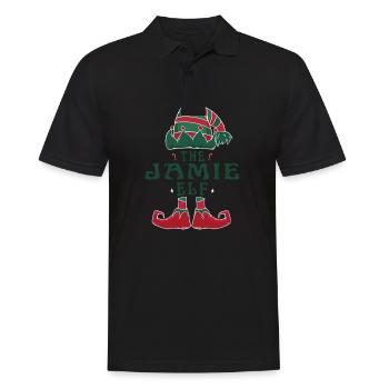 The Jamie Elf Pajama for Funny Christmas Holiday - Men's Polo Shirt - black - Front - Kai (181cm)