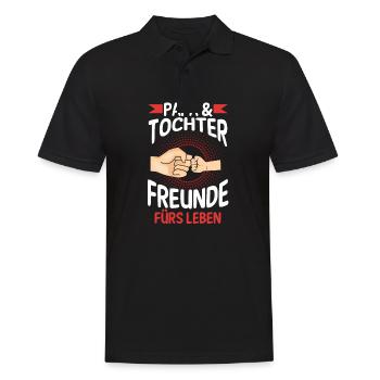 Papa Tochter Vater Familie Geschenk - Männer Poloshirt - Schwarz - Vorne - Kai (181cm)