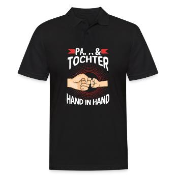 Papa Tochter Vater Familie Geschenk - Männer Poloshirt - Schwarz - Vorne - Kai (181cm)