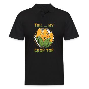 This Is My Crop Top Corn Farmer Crop Duster - Men's Polo Shirt - black - Front - Kai (181cm)