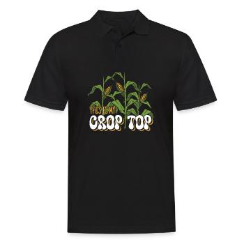 Corn Farmer This Is My Crop Top Duster Farmhouse - Men's Polo Shirt - black - Front - Kai (181cm)