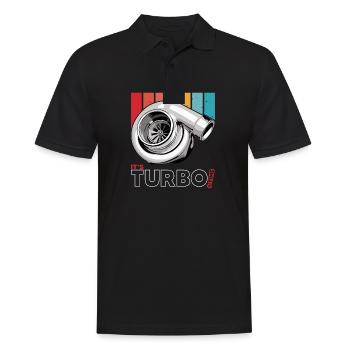 seine Turbo-Zeit - Männer Poloshirt - Schwarz - Vorne - Kai (181cm)