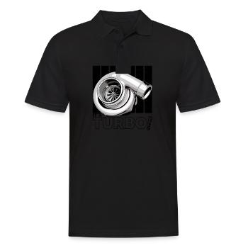 its Turbo Time - Vintage Boost Design - Men's Polo Shirt - black - Front - Kai (181cm)