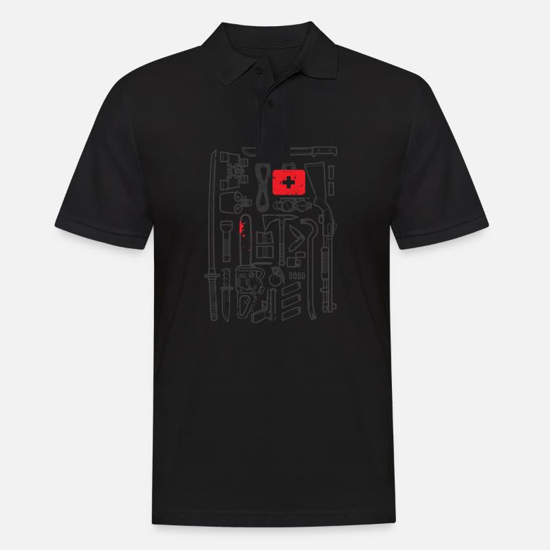 Zombie Apocalypse Zombie Hunter Apocalyptical - Männer Poloshirt - Schwarz