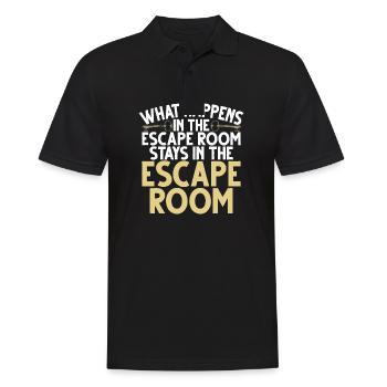 Escape Room - Männer Poloshirt - Schwarz - Vorne - Kai (181cm)