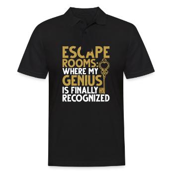 Escape Room - Männer Poloshirt - Schwarz - Vorne - Kai (181cm)