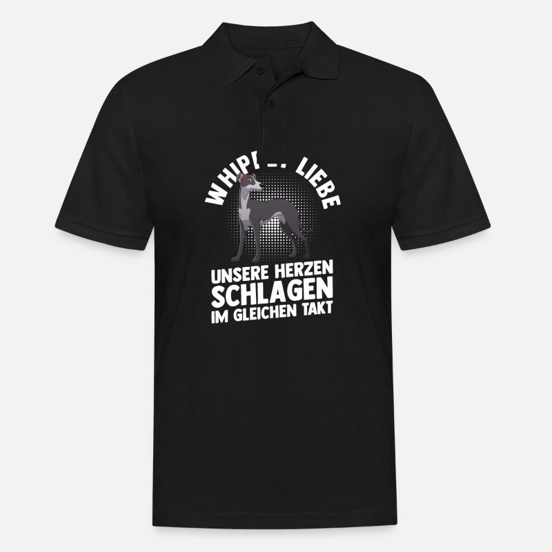 Hund Whippet - Männer Poloshirt - Schwarz