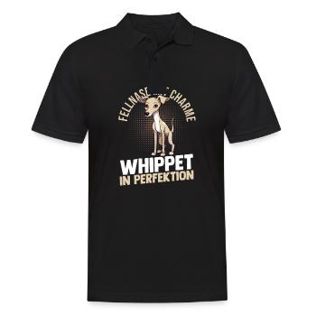Hund Whippet - Männer Poloshirt - Schwarz - Vorne - Kai (181cm)