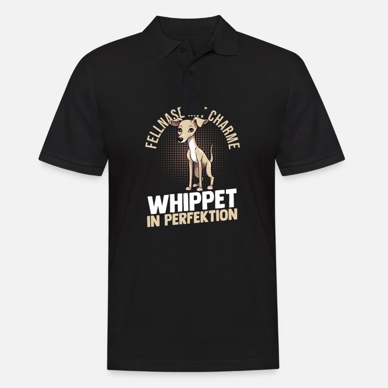 Hund Whippet - Männer Poloshirt - Schwarz