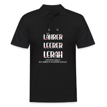 Ich Bin Lehrer Ich Arbeite In Einer Schule - Männer Poloshirt - Schwarz - Vorne - Kai (181cm)
