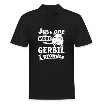 Just one more gerbil I promise - Men's Polo Shirt - black - Front - Kai (181cm)