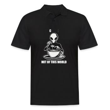 Alien Coffee Plaisir du café extraterrestre - Polo Homme - noir - Devant - Kai (181cm)