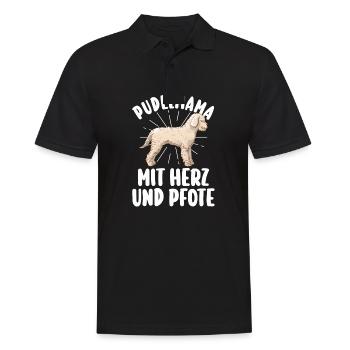 Caniche chien - Polo Homme - noir - Devant - Kai (181cm)