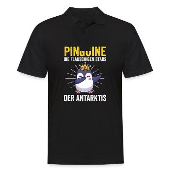 Cute Penguin - Men's Polo Shirt - black - Front - Kai (181cm)
