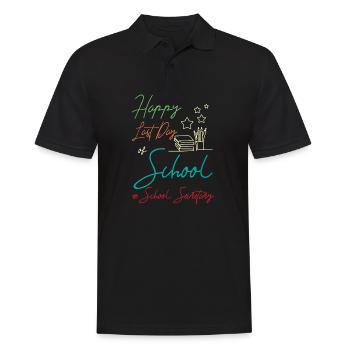 Happy last day of school, school secretary - Männer Poloshirt - Schwarz - Vorne - Kai (181cm)