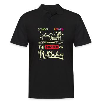 School secretary the master of multitasking - Men's Polo Shirt - black - Front - Kai (181cm)