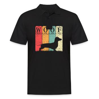 Dachshund Dog Periodic Table Elements Dog Lover - Männer Poloshirt - Schwarz - Vorne - Kai (181cm)