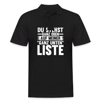 Travail Collègue Bureau Humour Travail Drôles Dictons - Polo Homme - noir - Devant - Kai (181cm)