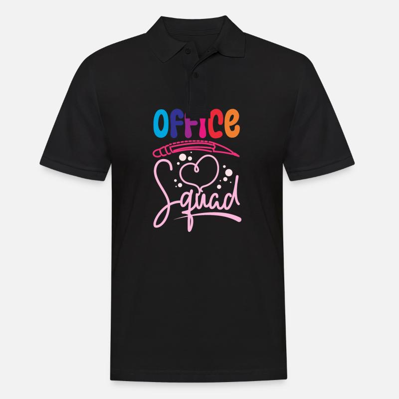 School Secretary Office squad - Männer Poloshirt - Schwarz