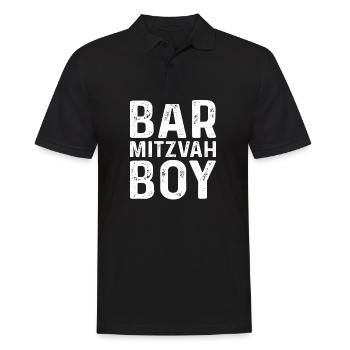 Bar Mitzvah boy Funny 13 birthday gift Long - Men's Polo Shirt - black - Front - Kai (181cm)