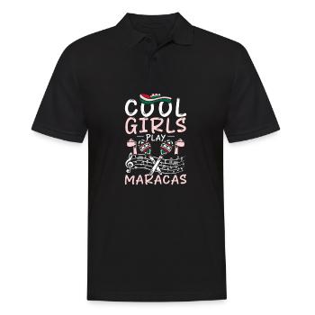 Cool girls play maracas - Men's Polo Shirt - black - Front - Kai (181cm)