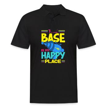 Indoor-laser-tag-party-outfit lasertag - Männer Poloshirt - Schwarz - Vorne - Kai (181cm)