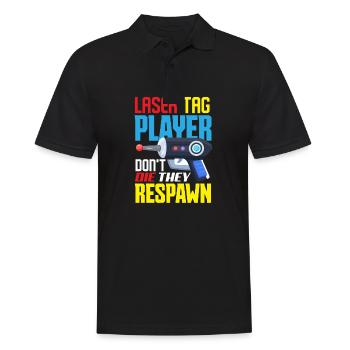 Indoor-laser-tag-party-outfit lasertag - Männer Poloshirt - Schwarz - Vorne - Kai (181cm)