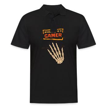 Anatomie Eines Spielers Skelett Hand Lustige Männer Jungen - Männer Poloshirt - Schwarz - Vorne - Kai (181cm)