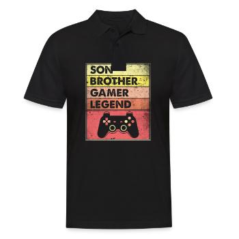 Gaming-Geschenke für Teenager Jungen 8-16 Jahre alt - Männer Poloshirt - Schwarz - Vorne - Kai (181cm)