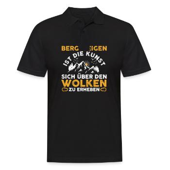 Bergsteiger Wandern Wanderer Klettern Bergsteigen - Männer Poloshirt - Schwarz - Vorne - Kai (181cm)