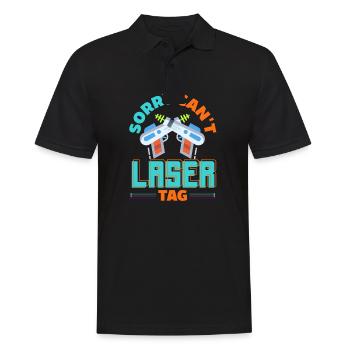 Indoor-laser-tag-party-outfit lasertag - Männer Poloshirt - Schwarz - Vorne - Kai (181cm)