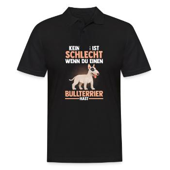 Chien Bull Terrier - Polo Homme - noir - Devant - Kai (181cm)