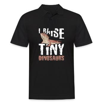 I raise tiny dinosaurs bearded dragon - Men's Polo Shirt - black - Front - Kai (181cm)