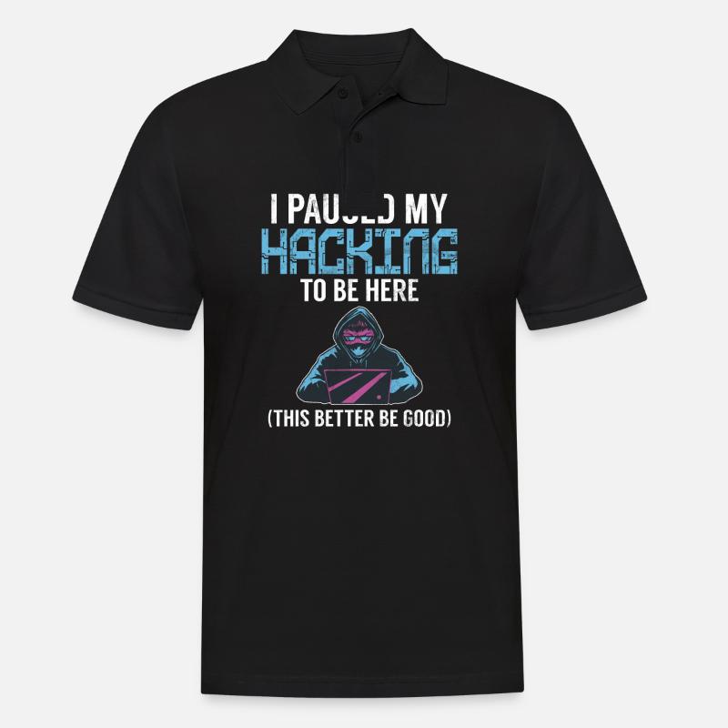 Cyber-sicherheits-hacker-hacking - Männer Poloshirt - Schwarz