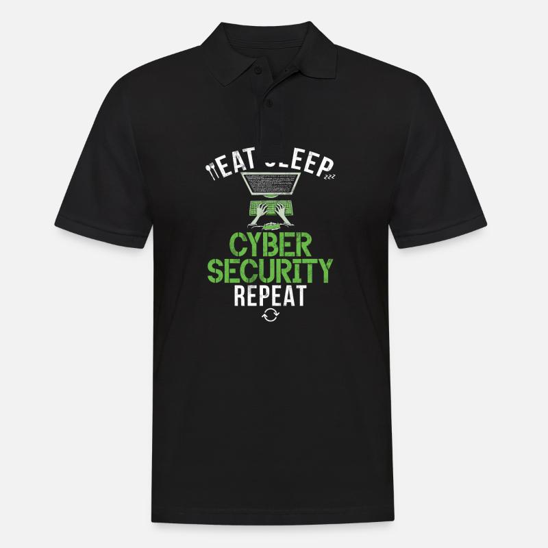 Cyber security hacker hacking - Men's Polo Shirt - black