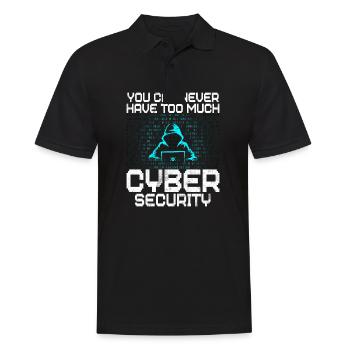 Piratage informatique en cybersécurité - Polo Homme - noir - Devant - Kai (181cm)