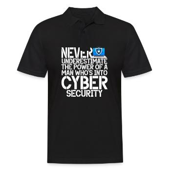 Piratage informatique en cybersécurité - Polo Homme - noir - Devant - Kai (181cm)