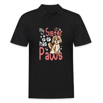 Ma sœur Shih Tzu a des pattes - Polo Homme - noir - Devant - Kai (181cm)