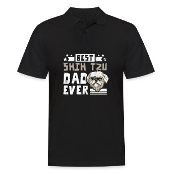 Fathers day Best shih tzu dad ever - Männer Poloshirt - Schwarz - Vorne - Kai (181cm)