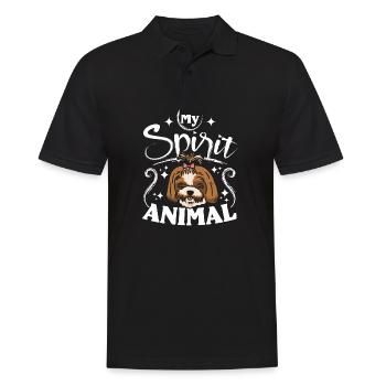 Shih tzu est mon animal spirituel - Polo Homme - noir - Devant - Kai (181cm)