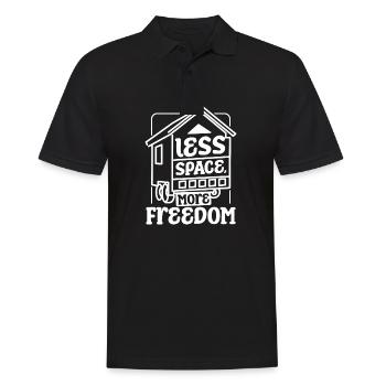 Tiny house less space more freedom - Men's Polo Shirt - black - Front - Kai (181cm)